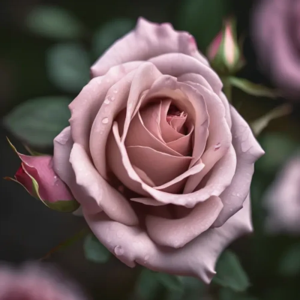 Ros 'Lavender Night' – barrotad