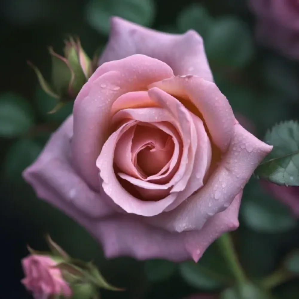 Ros 'Lavender Night' – barrotad