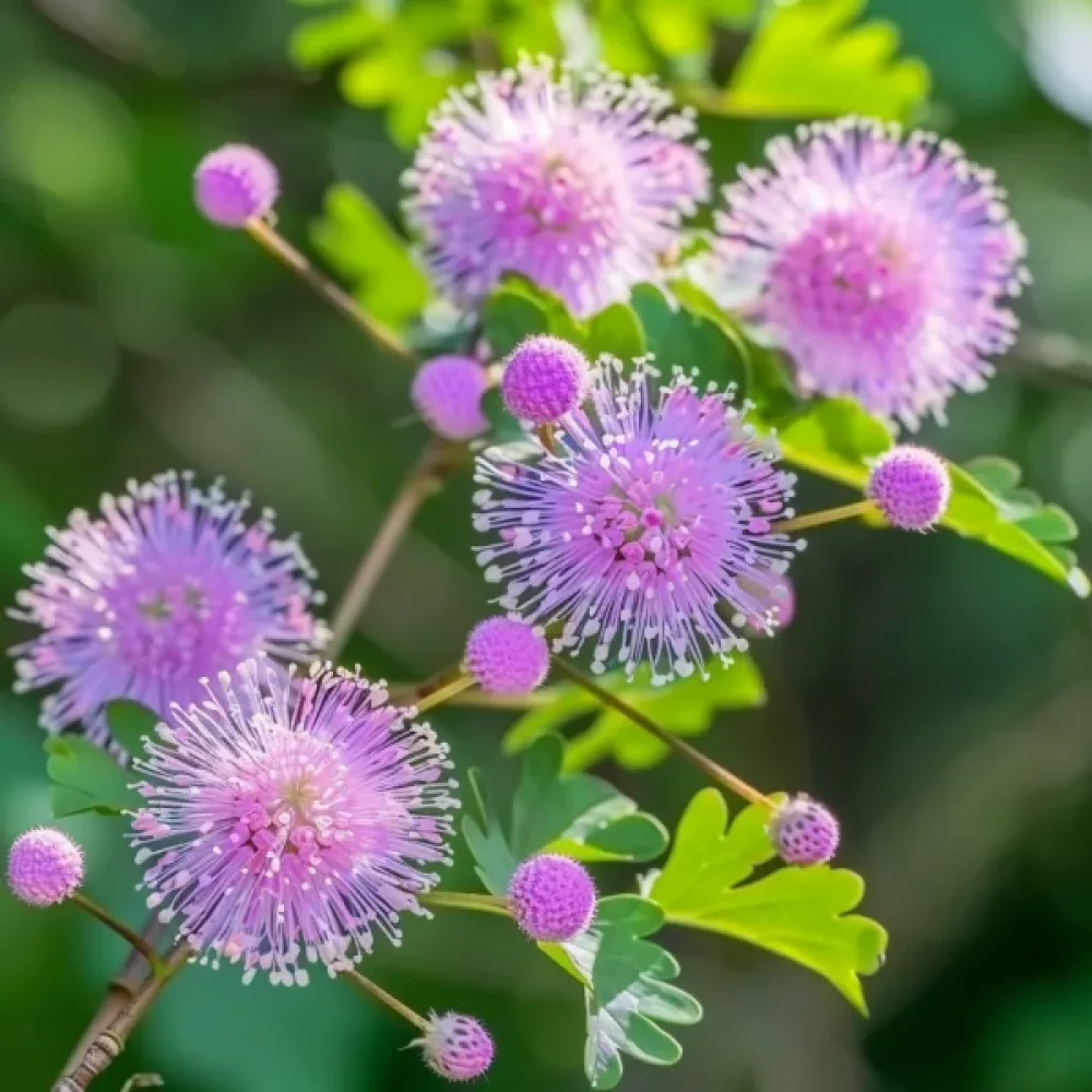 Sensitiva Mimosa pudica, rosa