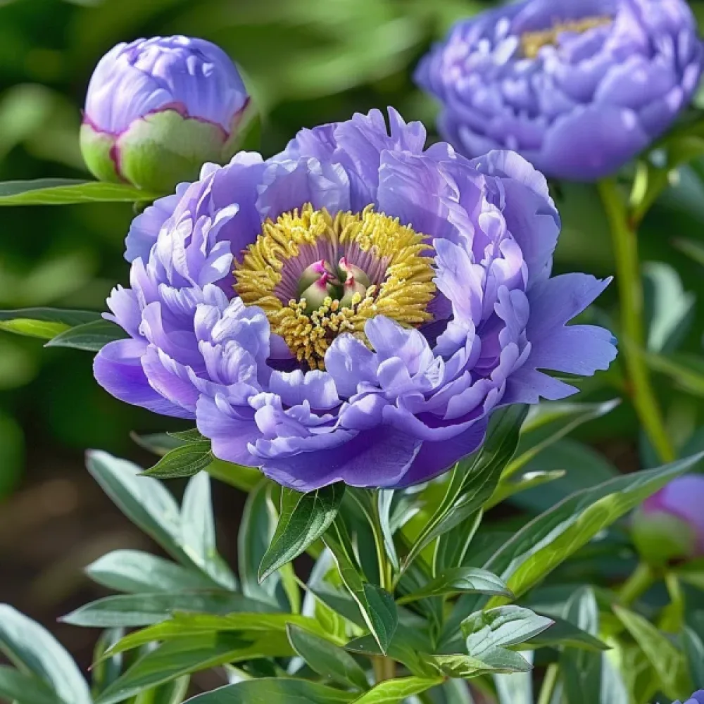 Sommaraster – pionblommig, ljusblå