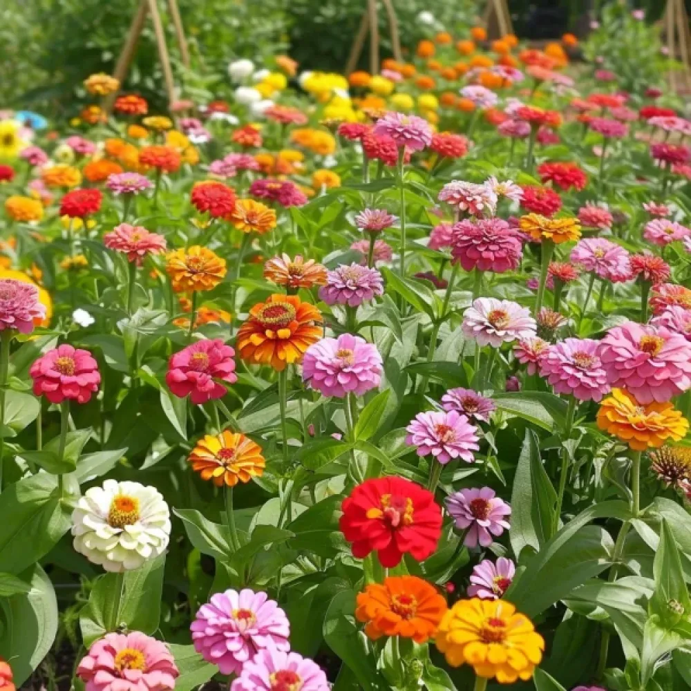 Zinnia 'Pumila' (blandning)