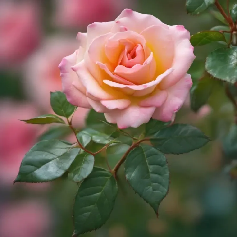 Ros 'Blooming Winter' – barrotad
