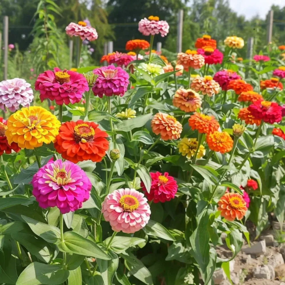 Zinnia 'Pumila' (blandning)
