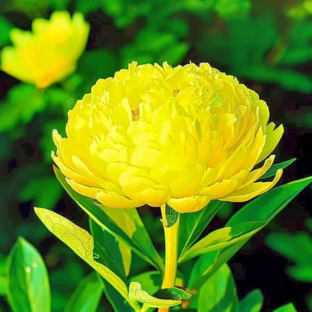 Sommaraster pionblommig – gul