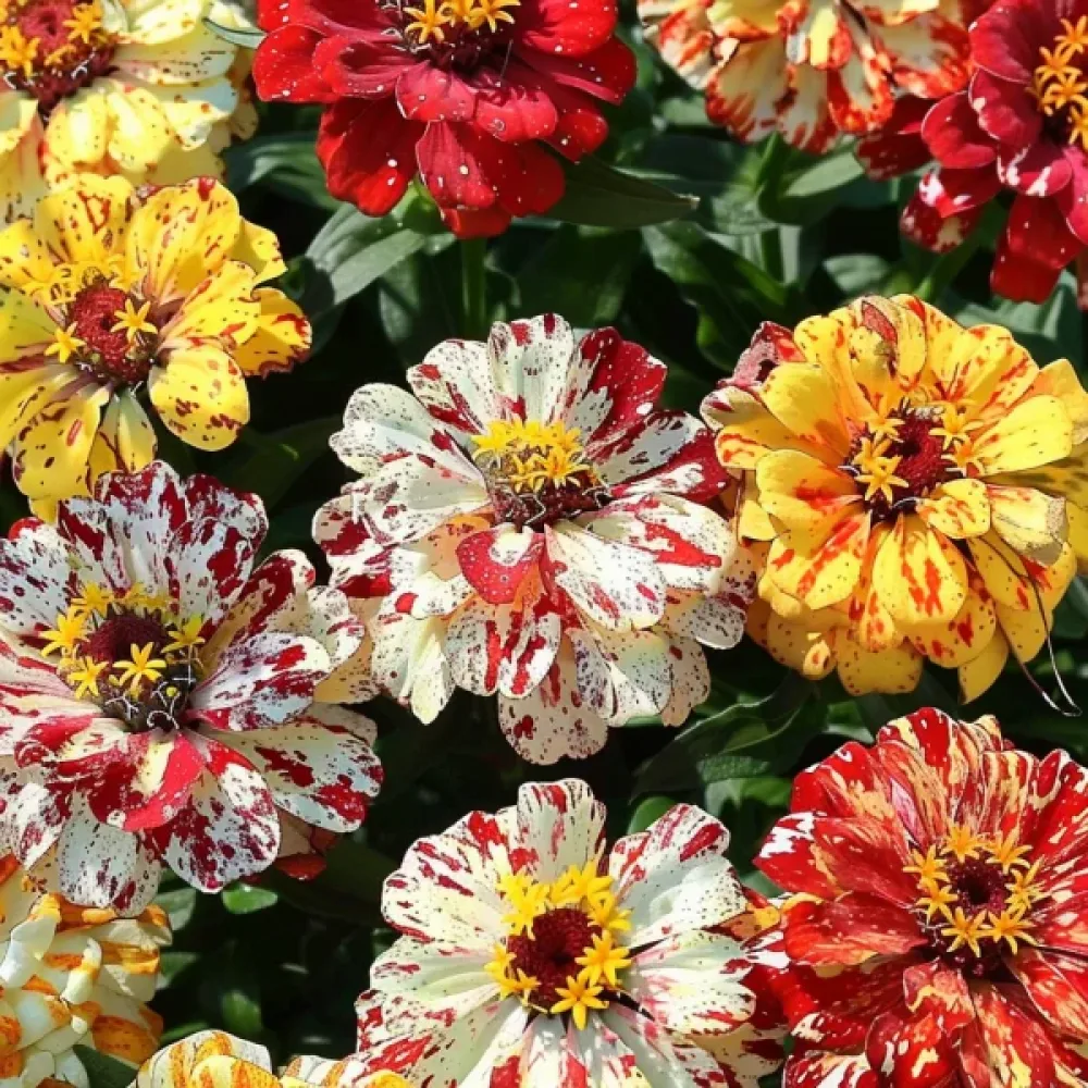 Zinnia 'Candy Stripe' (blandning)