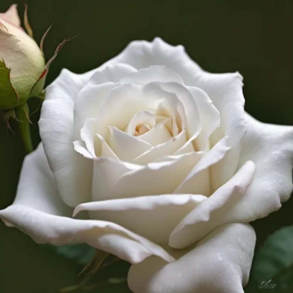Ros 'White Enchantment' – barrotad