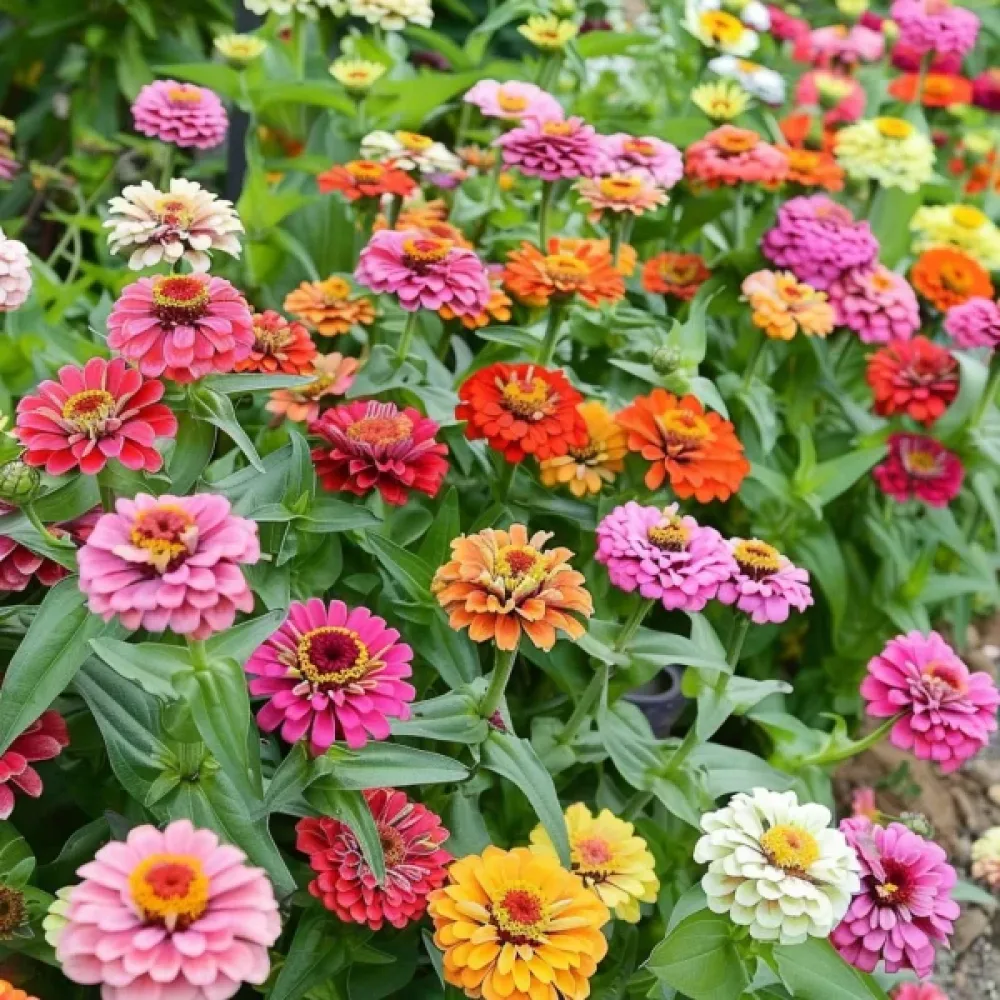 Zinnia 'Pumila' (blandning)