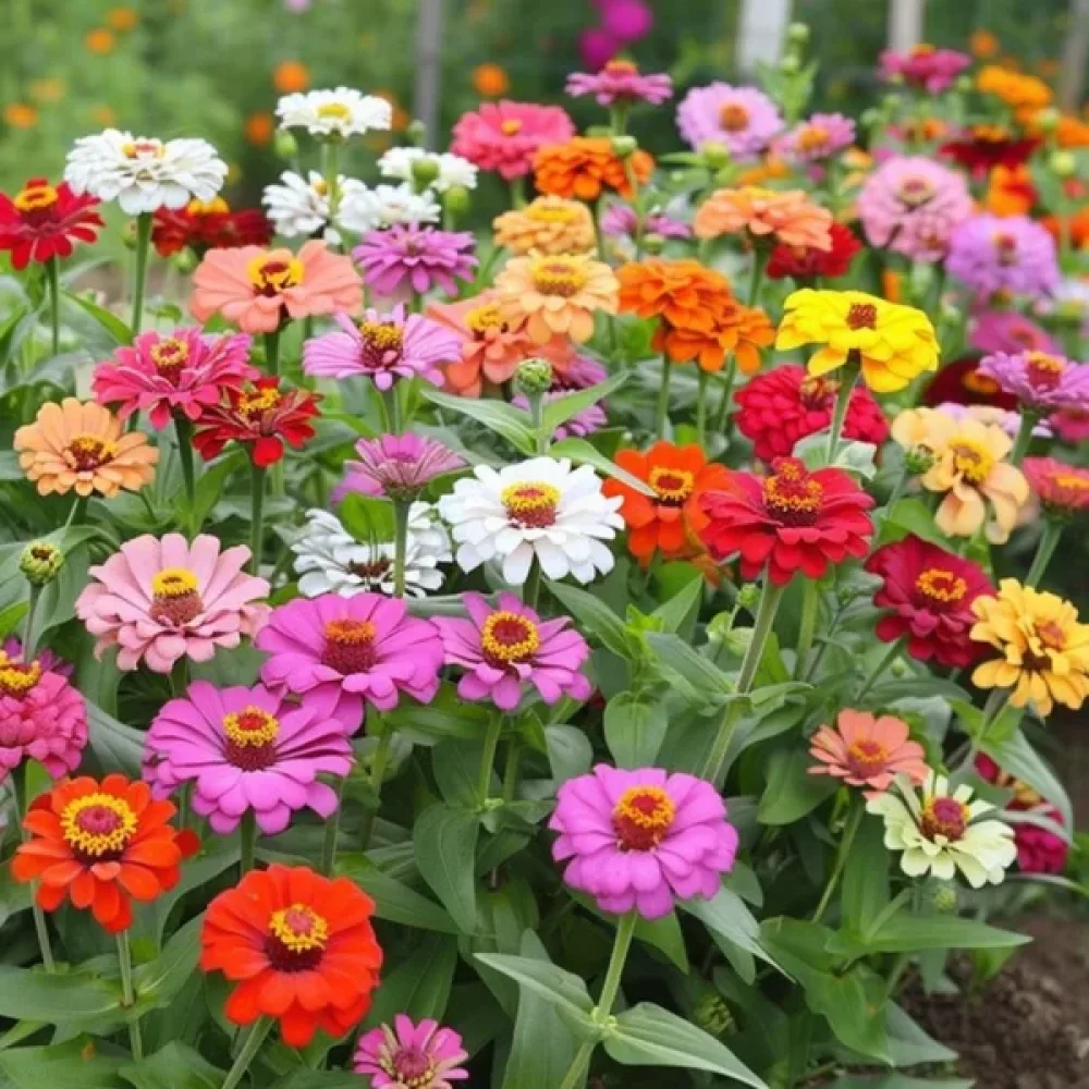 Zinnia 'Pumila' (blandning)
