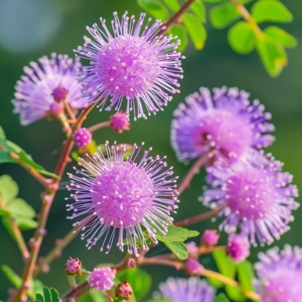 Sensitiva Mimosa pudica, rosa
