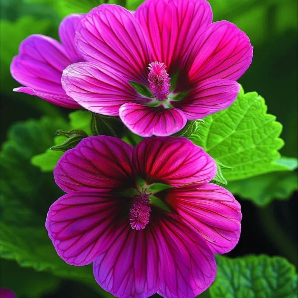 Praktmalva Malope trifida, lila