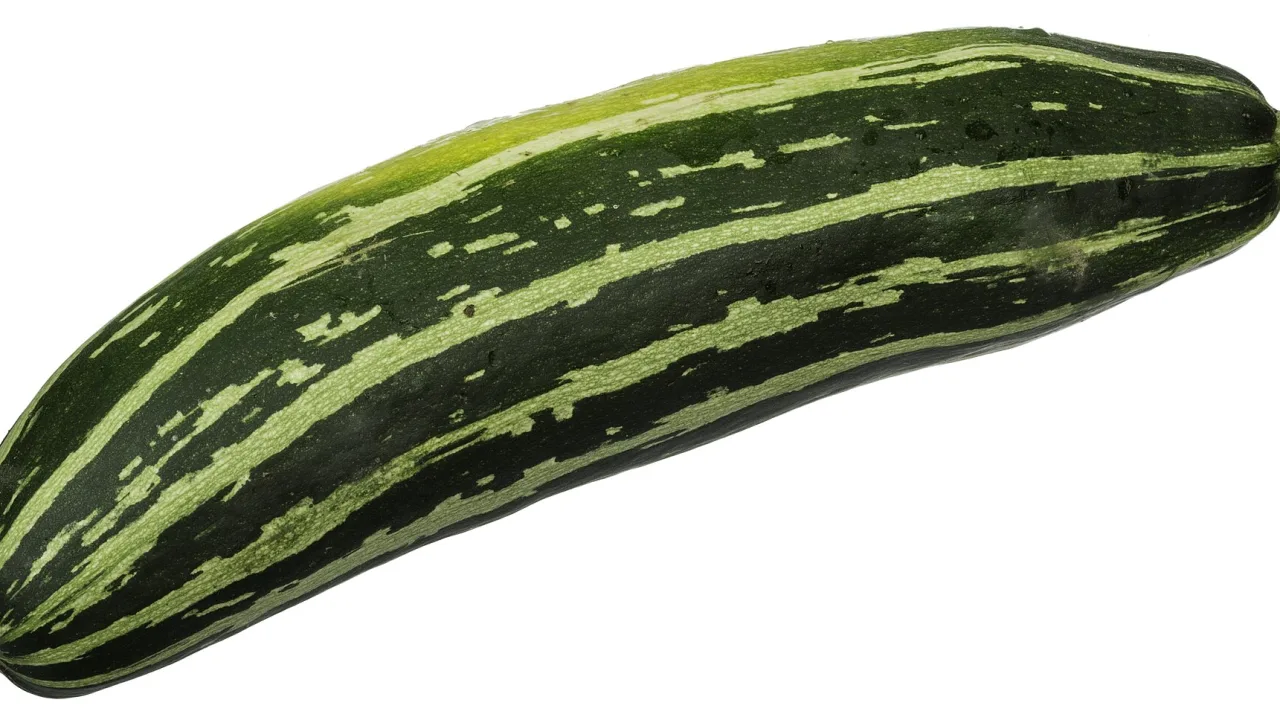 Randig grön zucchini