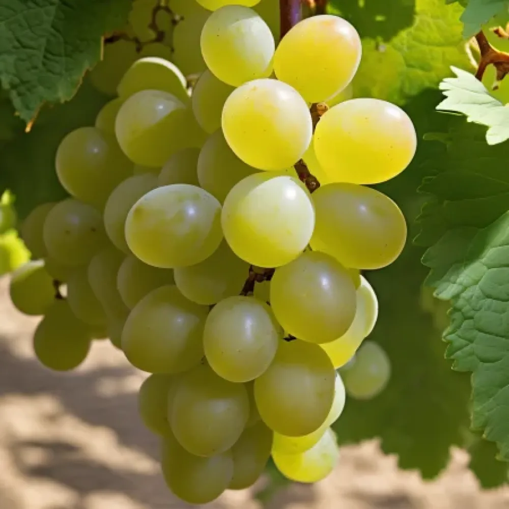 Vinranka 'Centennial Seedless' – vit kärnfri bordsdruva, tidig