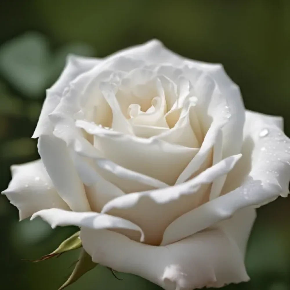 Ros 'White Enchantment' – barrotad