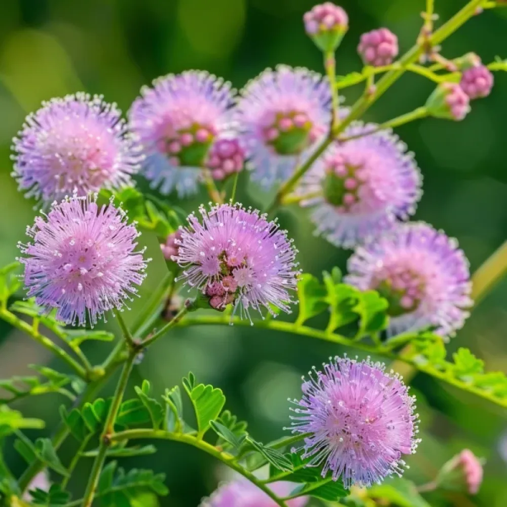 Sensitiva Mimosa pudica, rosa