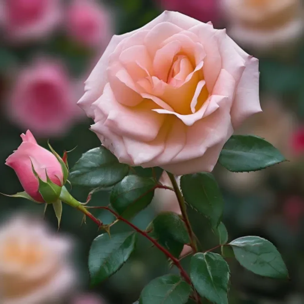 Ros 'Blooming Winter' – barrotad