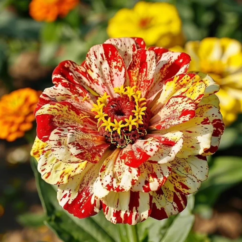 Zinnia 'Candy Stripe' (blandning)