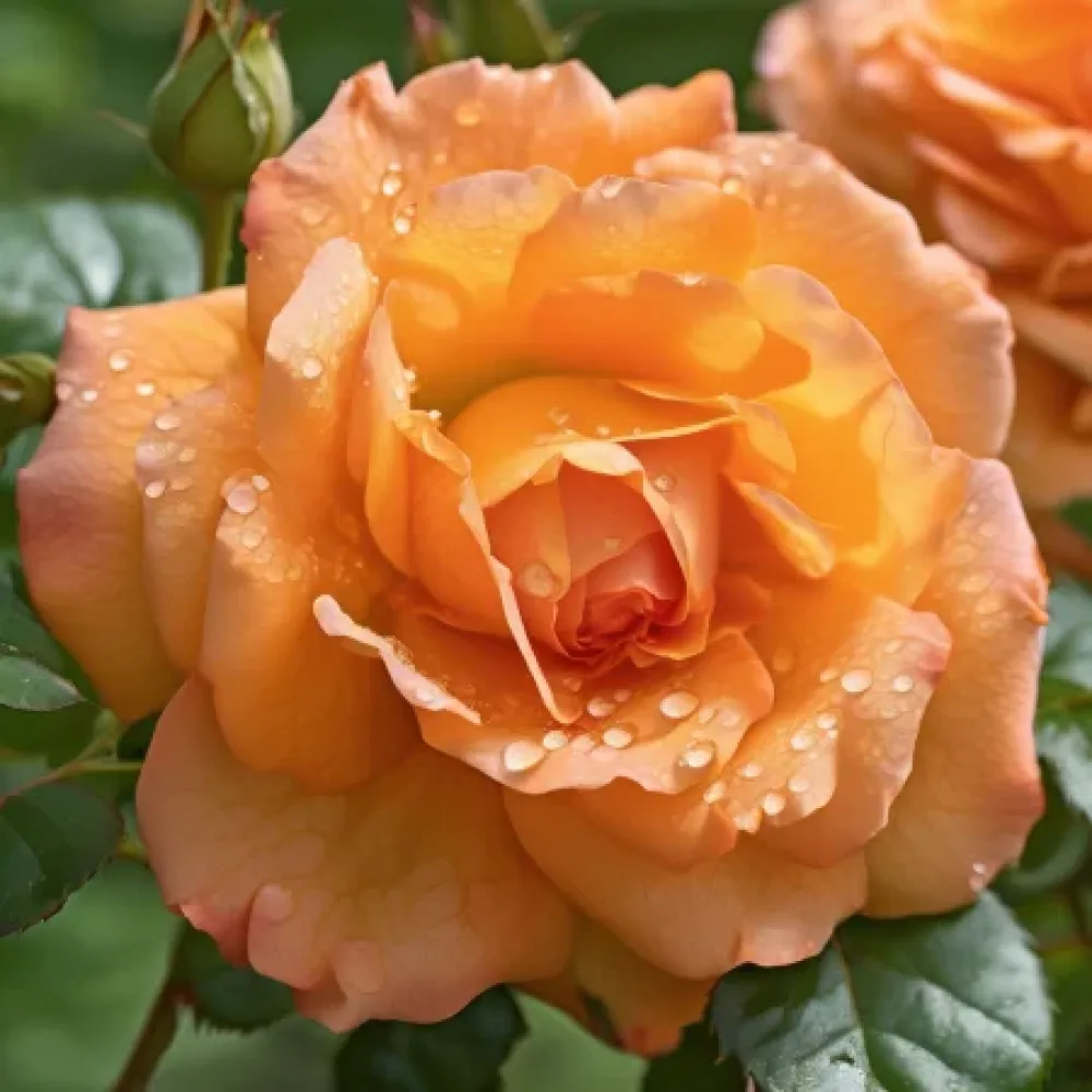 Ros 'Golden Fiery Wonder' – barrotad