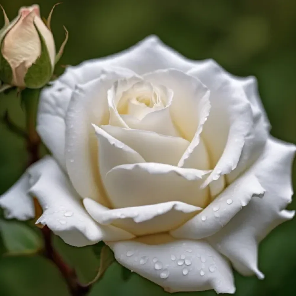 Ros 'White Enchantment' – barrotad
