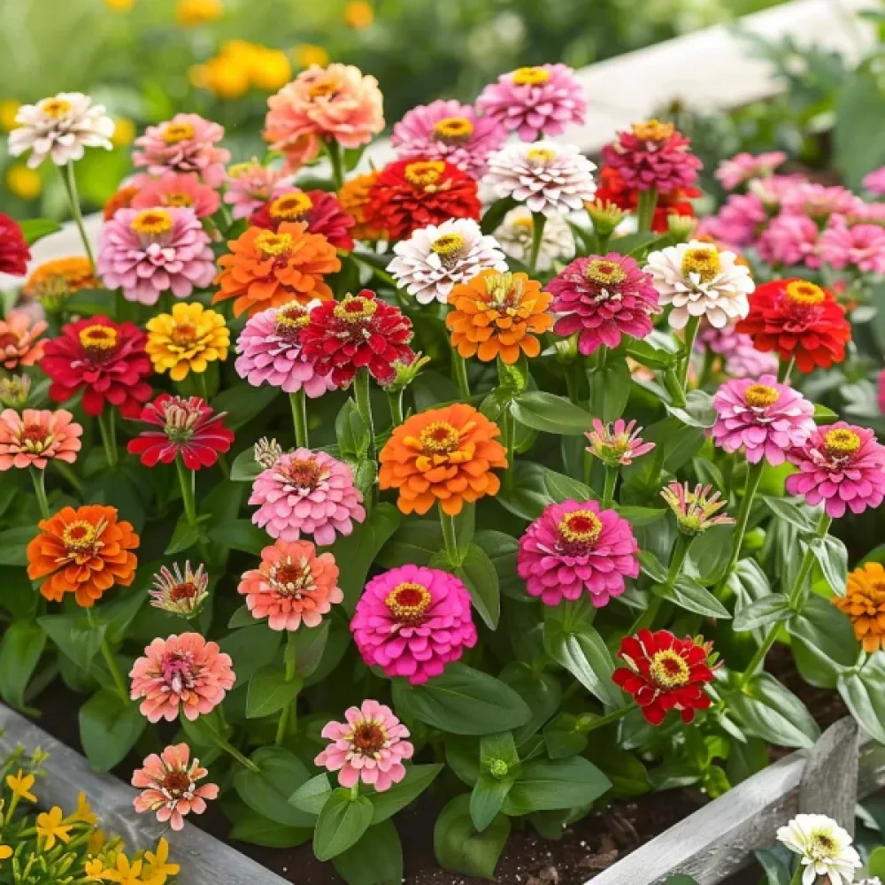 Zinnia 'Thumbelina' (blandning)