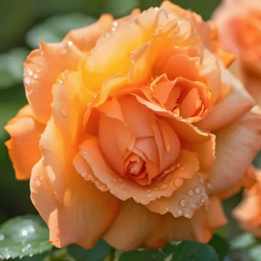 Ros 'Golden Fiery Wonder' – barrotad