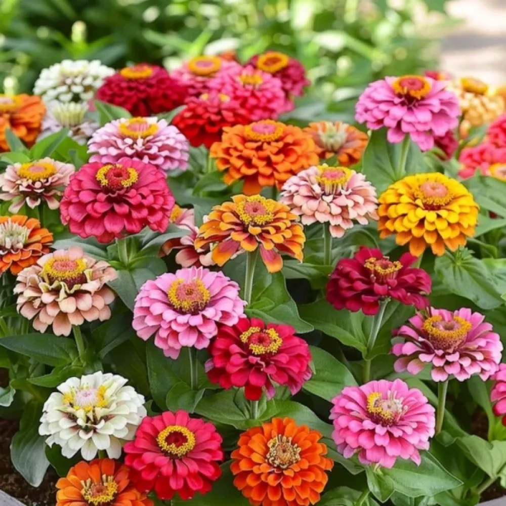 Zinnia 'Thumbelina' (blandning)